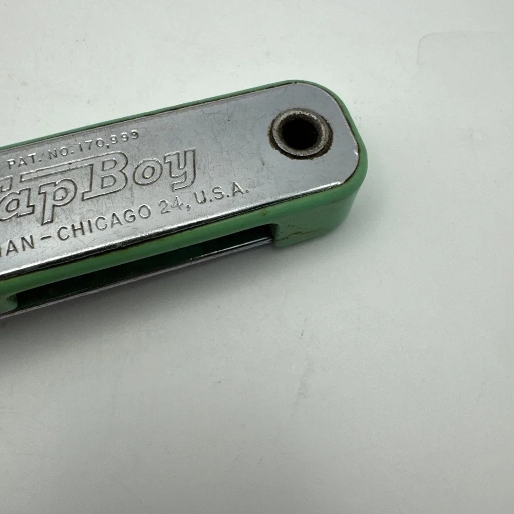 Vintage 5-in-one Vaughan‎ TapBoy Bottle Can Opener Corkscrew Green